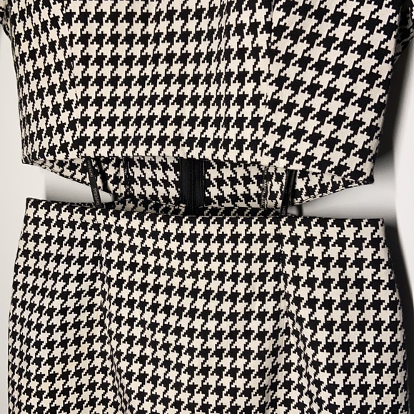 NWOT Off Runway Houndstooth Dress, Small - Picture 3 of 6